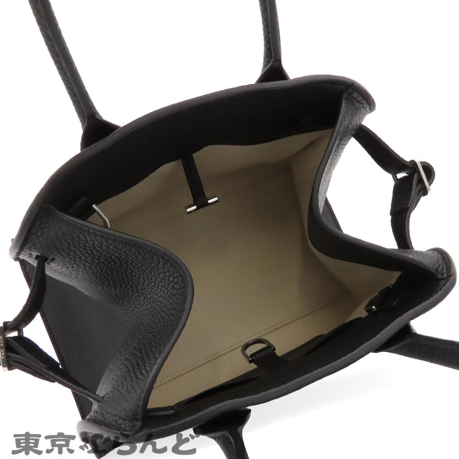 ザ・ロウ THE ROW ソフト マルゴー 10 ブラック レザー 2wayバッグ