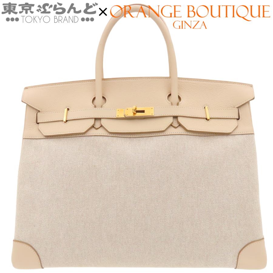HERMES（エルメス） バーキン 40 □G刻印 ベージュロゼxナチュラル