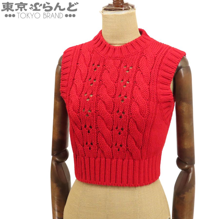 PRADA（プラダ） ノースリーブ ニット P29A92 S221 11F9 レッド 赤