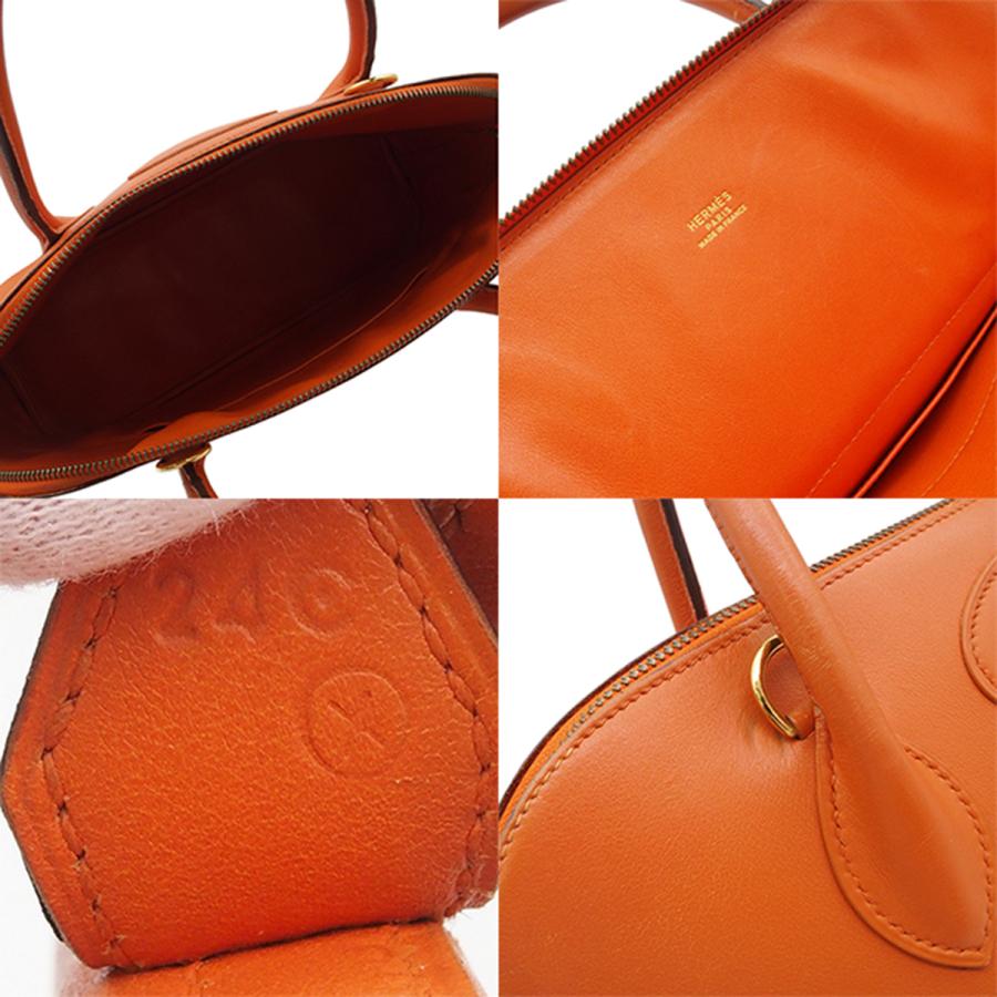 HERMES（エルメス） ボリード 35 〇X刻印 オレンジ ゴールド金具