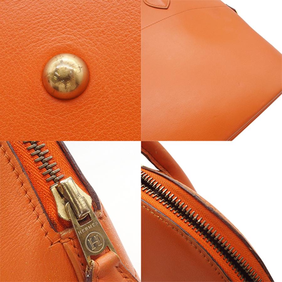 HERMES（エルメス） ボリード 35 〇X刻印 オレンジ ゴールド金具