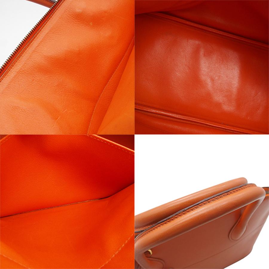 HERMES（エルメス） ボリード 35 〇X刻印 オレンジ ゴールド金具