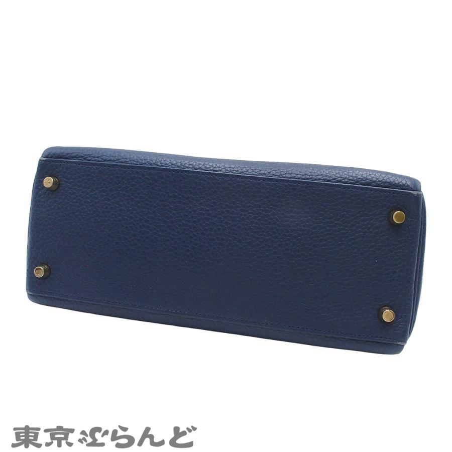HERMES（エルメス） ケリー28 □R刻印 ブルー系 ゴールド金具 トリヨン