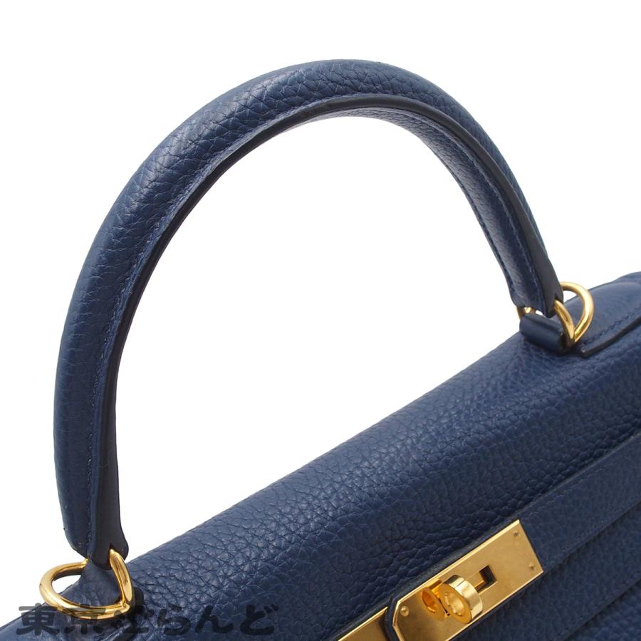 HERMES（エルメス） ケリー28 □R刻印 ブルー系 ゴールド金具 トリヨン