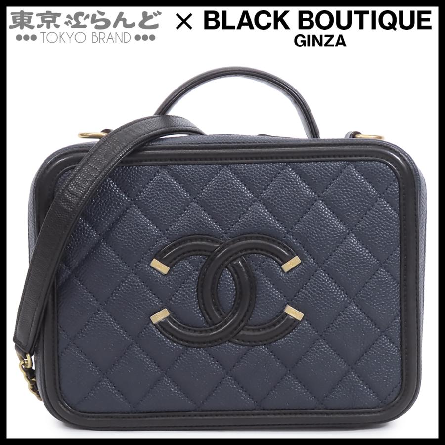 CHANEL（シャネル） CHANEL CCフィリグリー ネイビー ゴールド金具