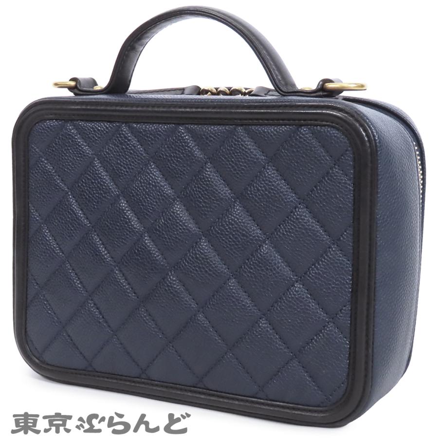 CHANEL（シャネル） CHANEL CCフィリグリー ネイビー ゴールド金具