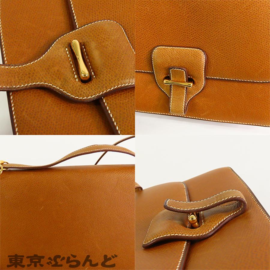HERMES（エルメス） ドリー 〇H刻印 ブラウン 茶 ゴールド金具