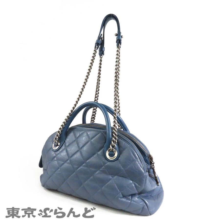 CHANEL（シャネル） ボーリングバッグ ペールブルー シルバー金具