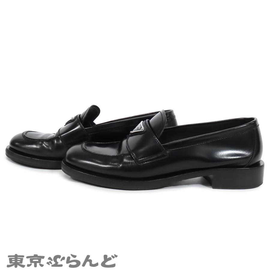 PRADA（プラダ） ローファー ブラック 黒 レザー トライアングルロゴ