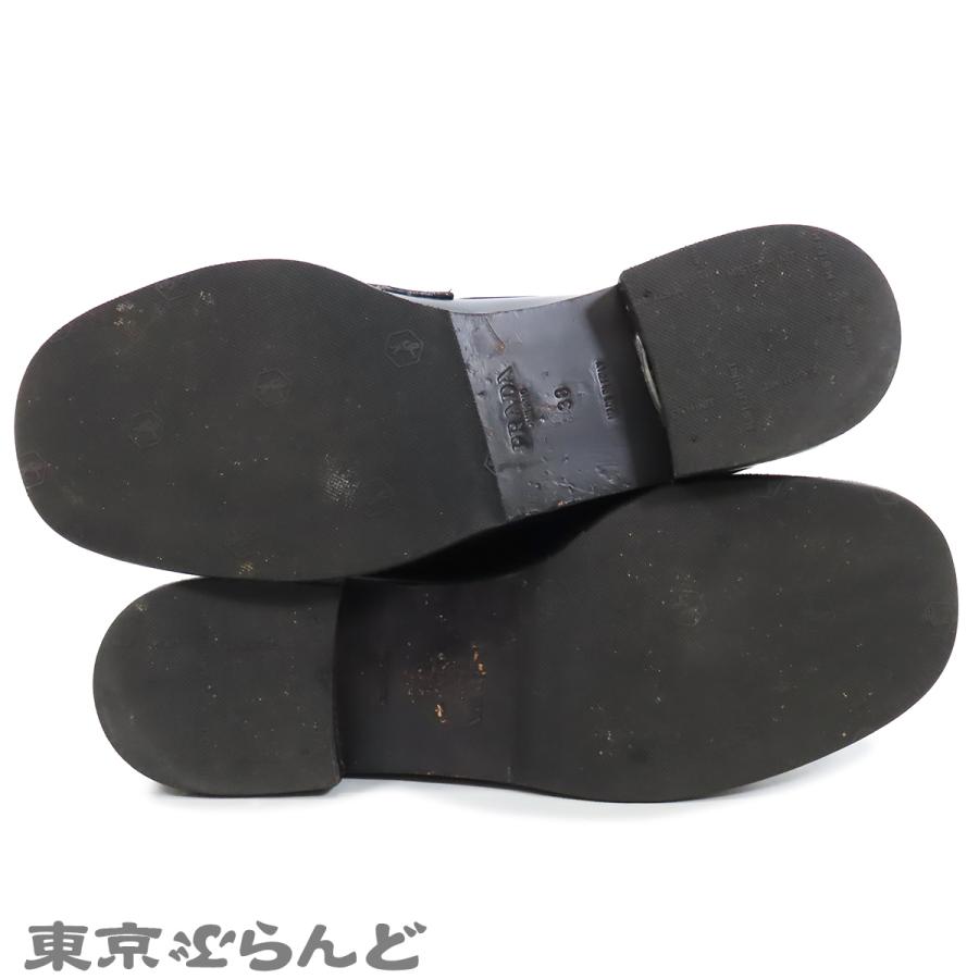 PRADA（プラダ） ローファー ブラック 黒 レザー トライアングルロゴ