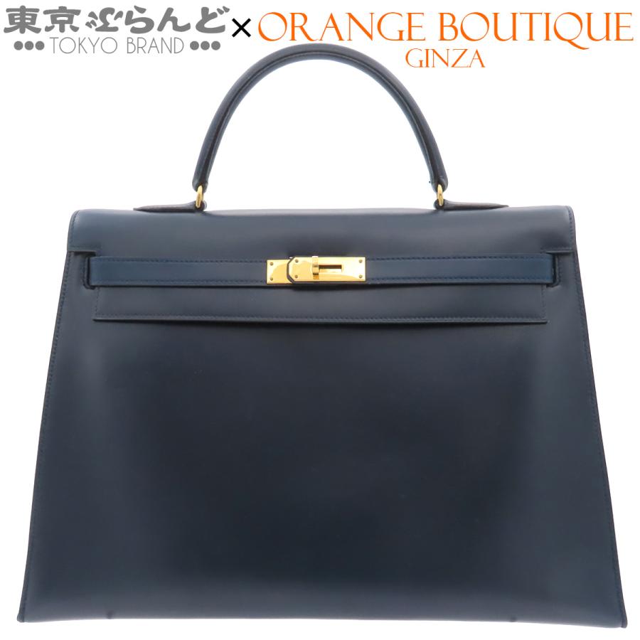 HERMES（エルメス） ケリー 35 ○I刻印 ネイビー ゴールド金具