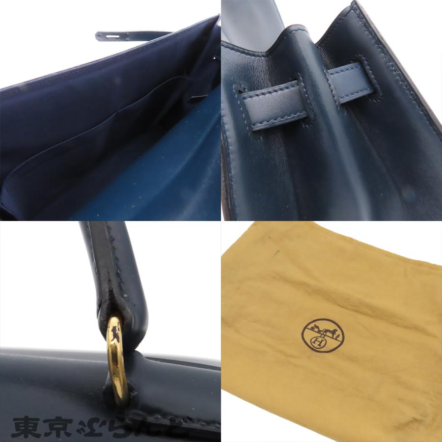 HERMES（エルメス） ケリー 35 ○I刻印 ネイビー ゴールド金具