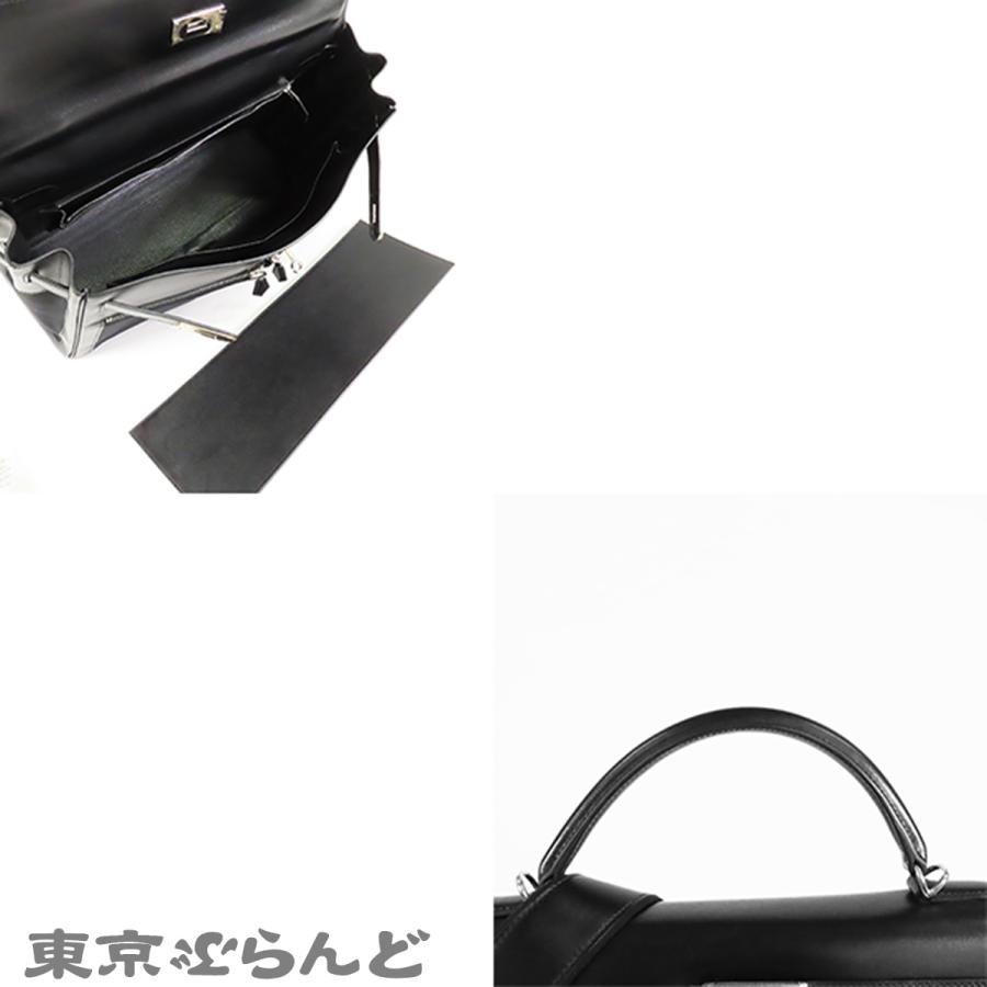 HERMES（エルメス） ケリーラキ 40 □H刻印 ブラック 黒 シルバー金具