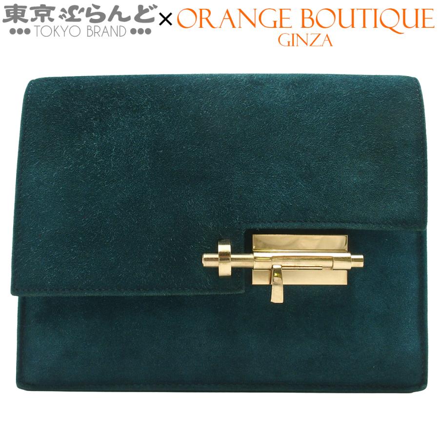 HERMES（エルメス） ヴェルークラッチ T刻印 グリーン系 ゴールド金具