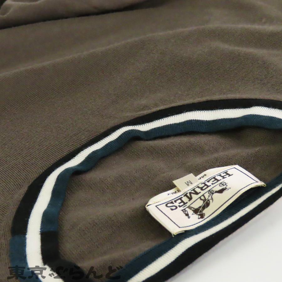 HERMES（エルメス） カシミヤ ニット グレー シルク M トップス メンズ