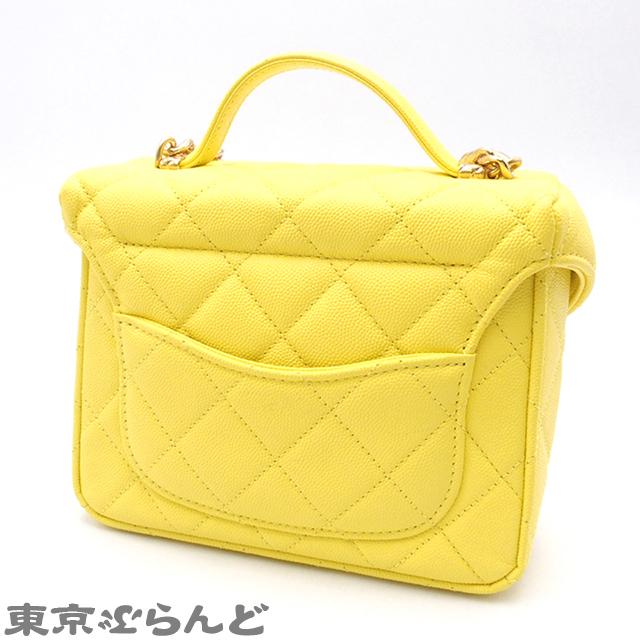 CHANEL（シャネル） バニティバッグ AS3729 イエロー ゴールド金具
