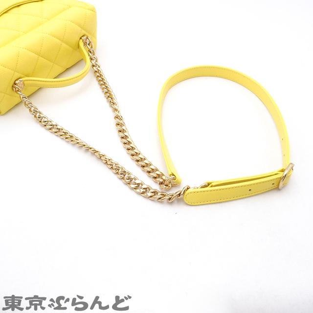 CHANEL（シャネル） バニティバッグ AS3729 イエロー ゴールド金具
