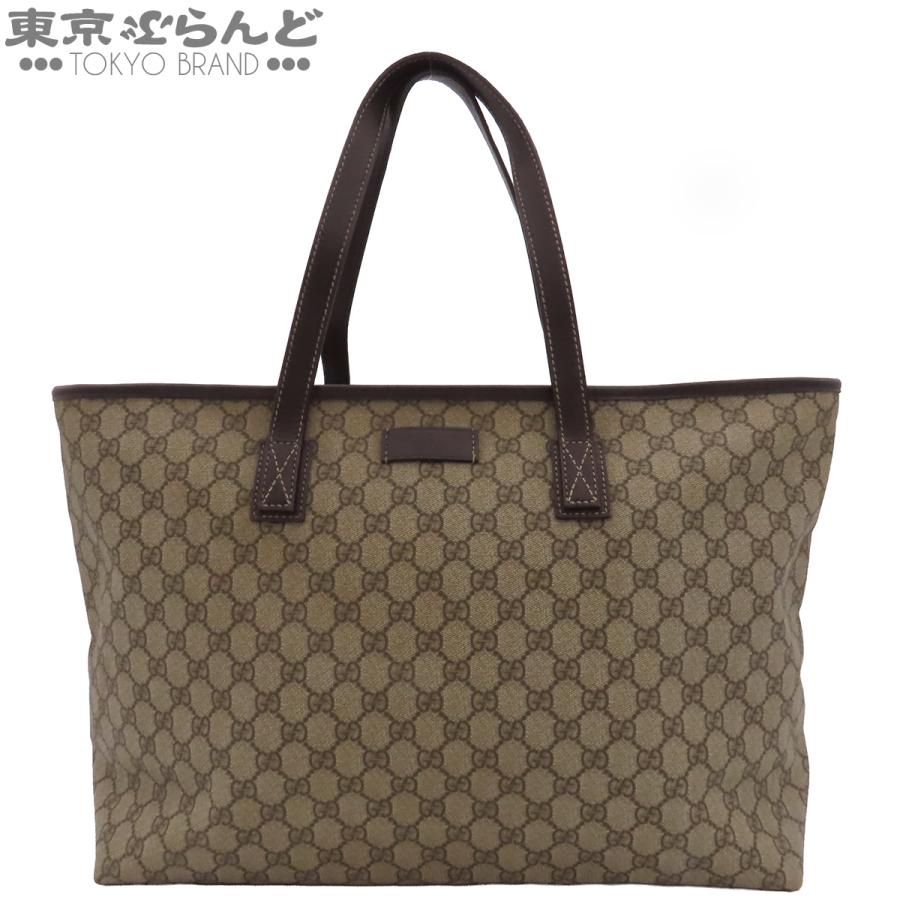 GUCCI（グッチ） トートバッグ 211120 ベージュxブラウン GGスプリーム