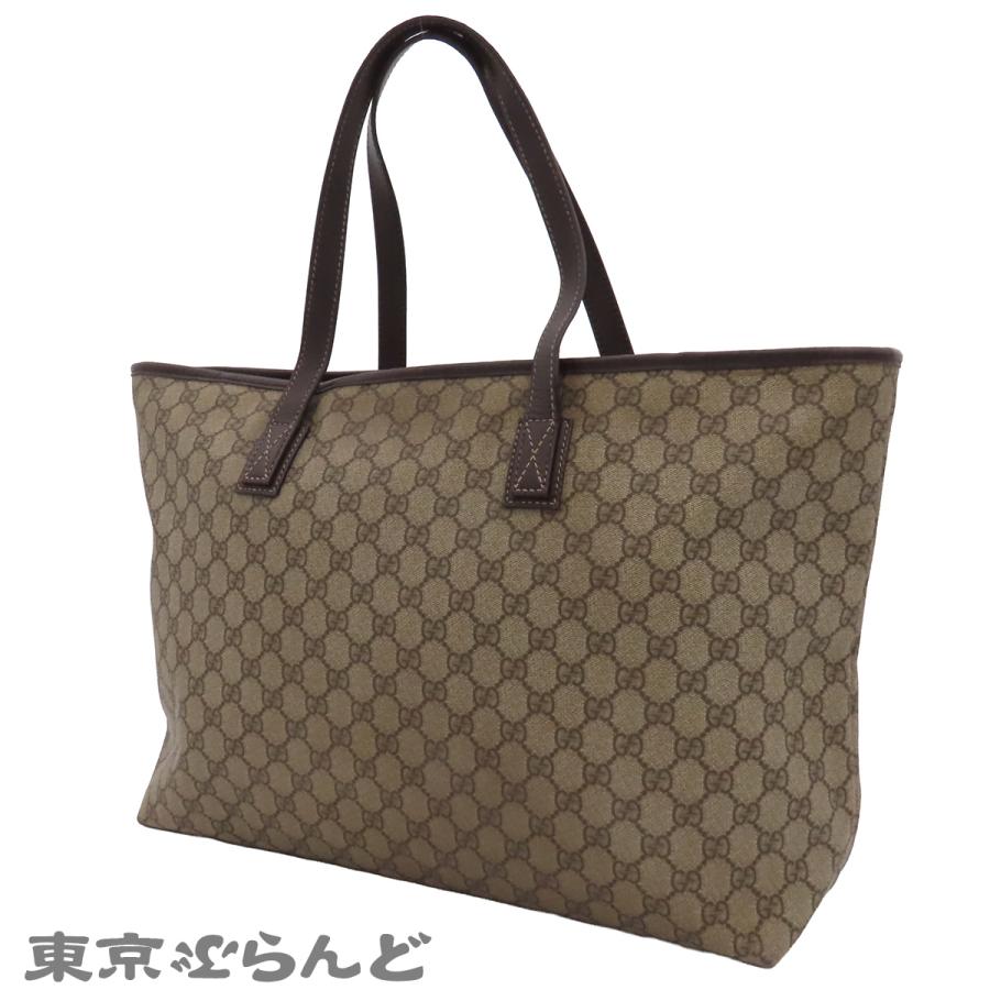 GUCCI（グッチ） トートバッグ 211120 ベージュxブラウン GGスプリーム