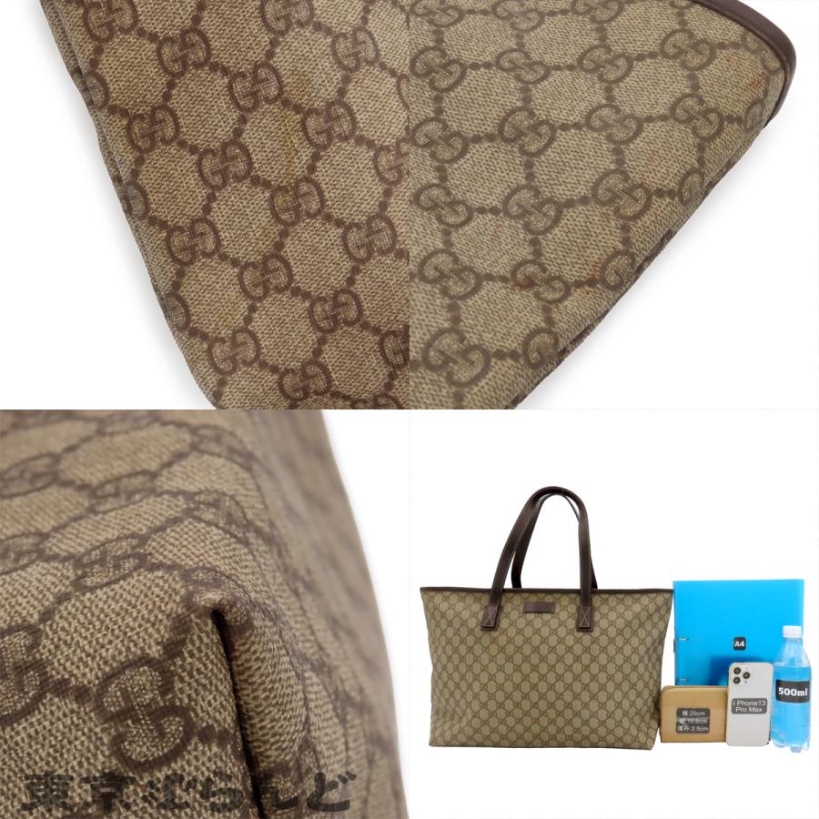 GUCCI（グッチ） トートバッグ 211120 ベージュxブラウン GGスプリーム