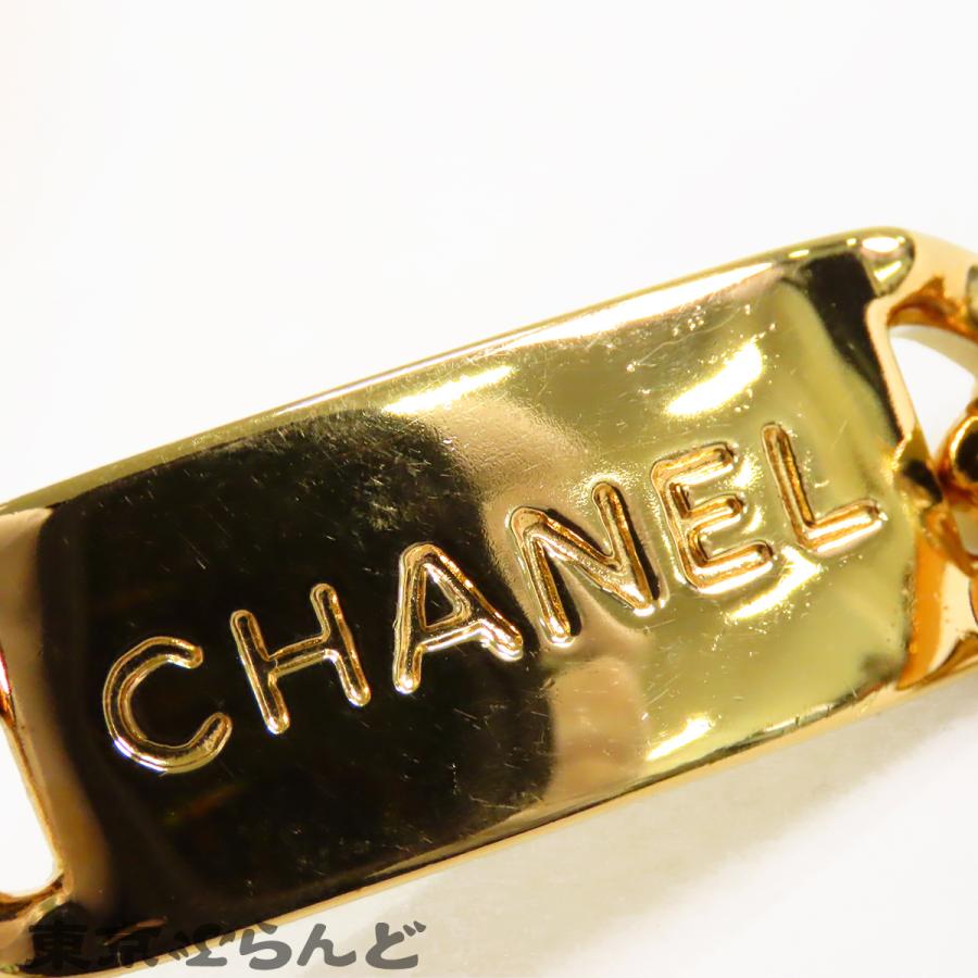 CHANEL（シャネル） チェーンベルト ゴールドxブラック メタル レザー