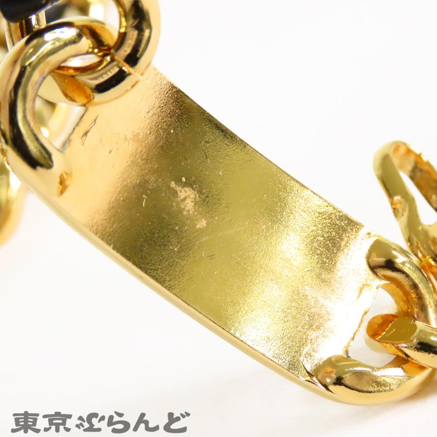 CHANEL（シャネル） チェーンベルト ゴールドxブラック メタル レザー