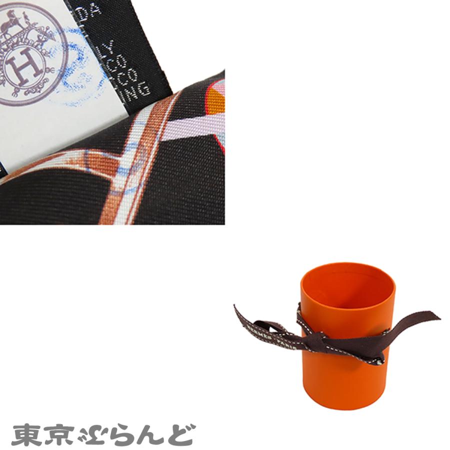 HERMES（エルメス） ツイリー ノワールxマルチカラー シルク DO RE
