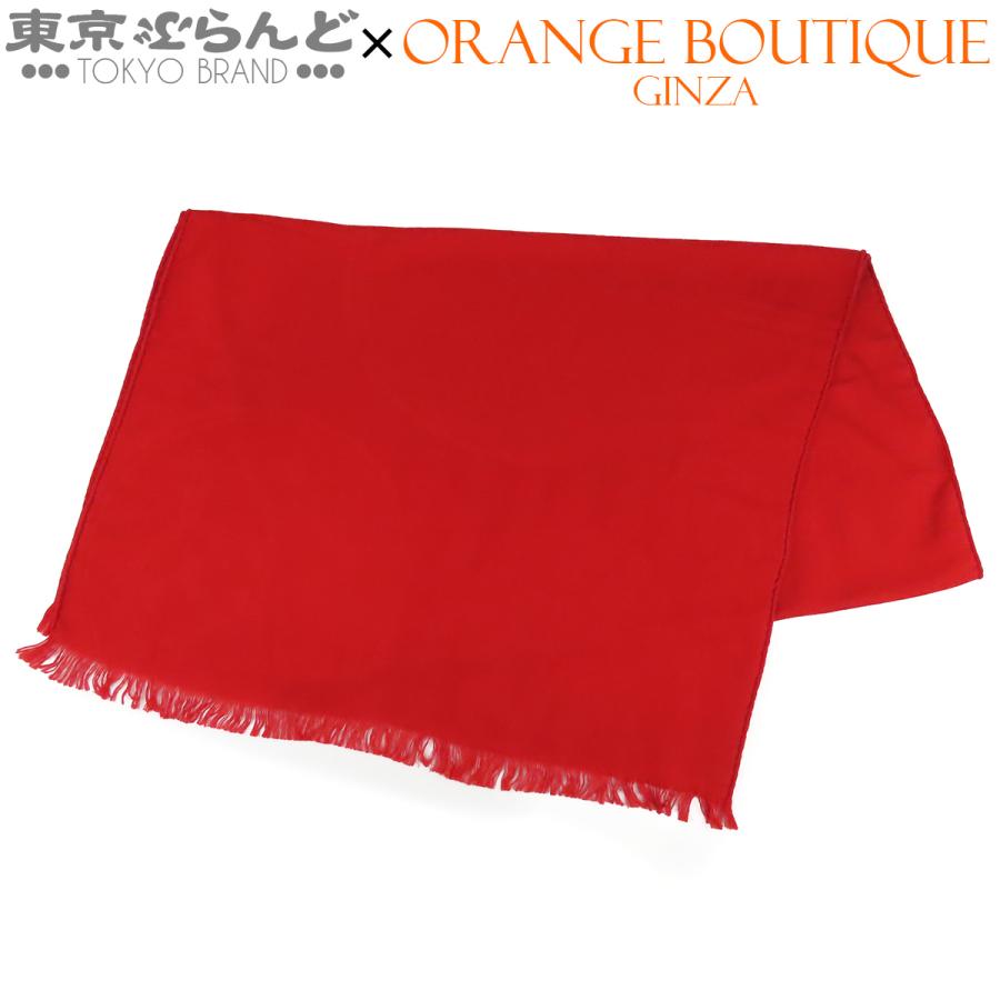 HERMES（エルメス） ストール レッド カシミヤ シルク カシシル 大判