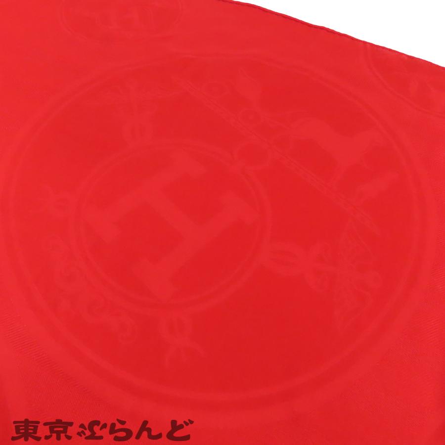 HERMES（エルメス） ストール レッド カシミヤ シルク カシシル 大判