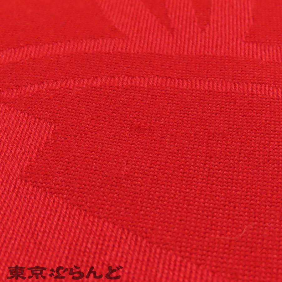 【超美品】エルメス 大判 ストール マフラー カシミヤ シルク レッド 赤 HERMES（エルメス） ストール レッド カシミヤ シルク カシシル 大判
