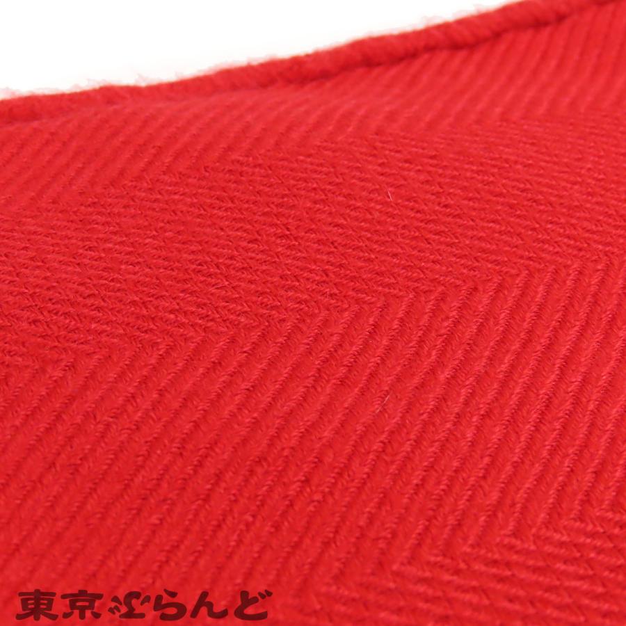 HERMES（エルメス） ストール レッド カシミヤ シルク カシシル 大判