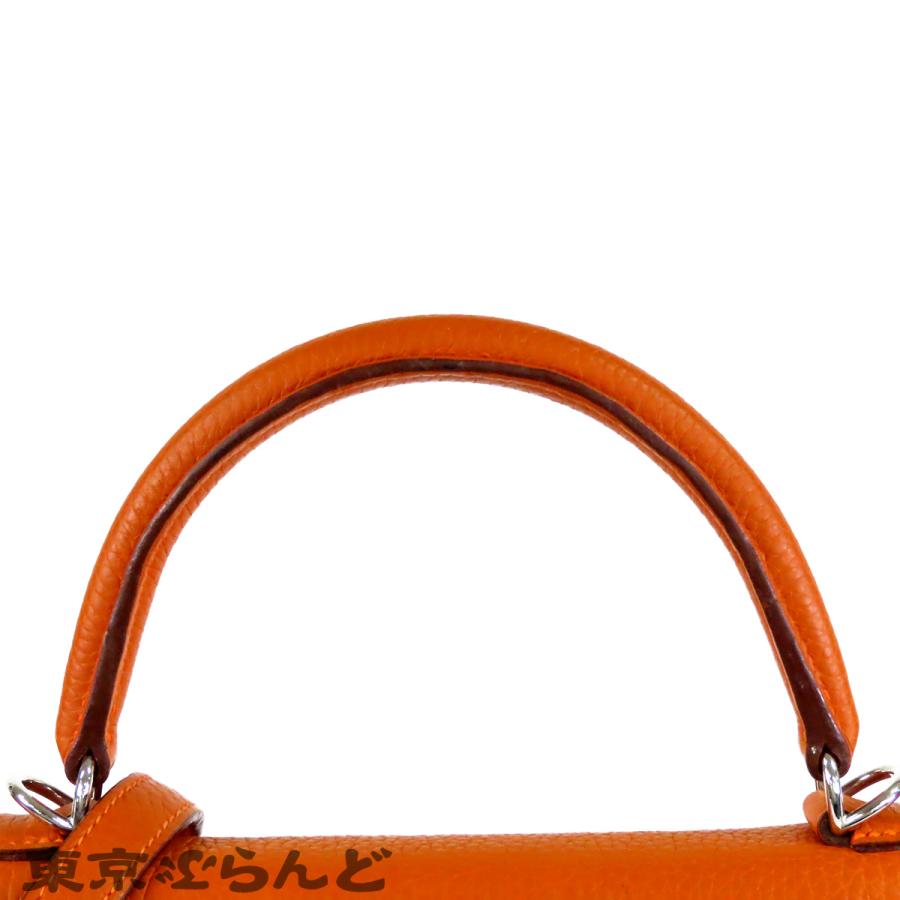 HERMES（エルメス） ケリー 28 □J刻印 オレンジ シルバー金具