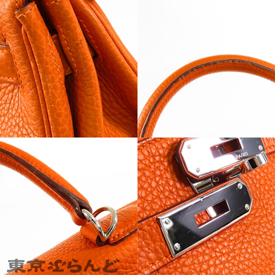 HERMES（エルメス） ケリー 28 □J刻印 オレンジ シルバー金具
