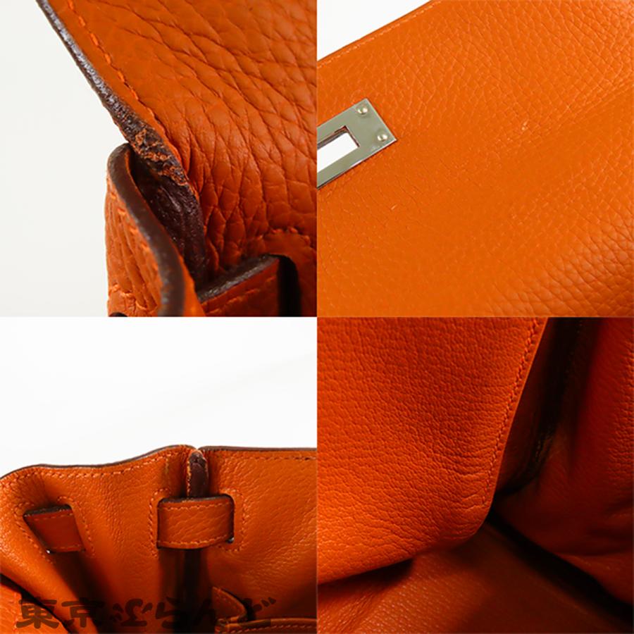 HERMES（エルメス） ケリー 28 □J刻印 オレンジ シルバー金具