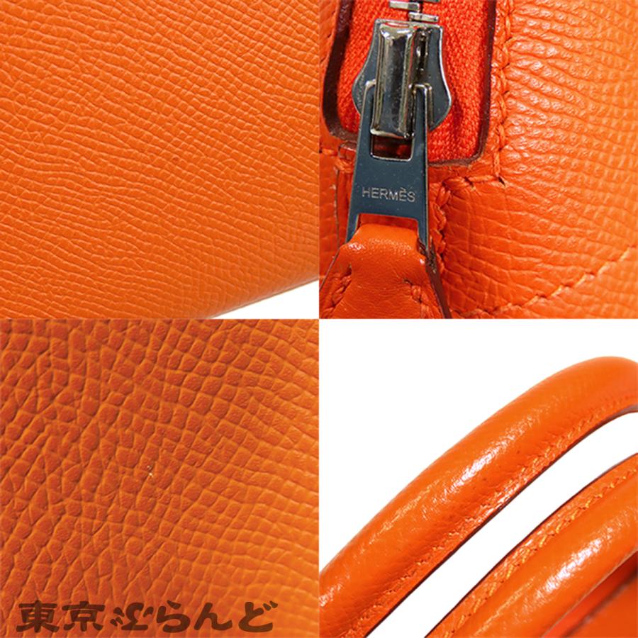 HERMES（エルメス） ボリード 31 □K刻印 オレンジ シルバー金具