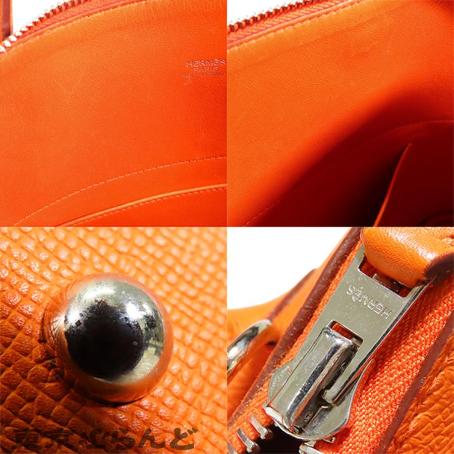 HERMES（エルメス） ボリード 31 □K刻印 オレンジ シルバー金具