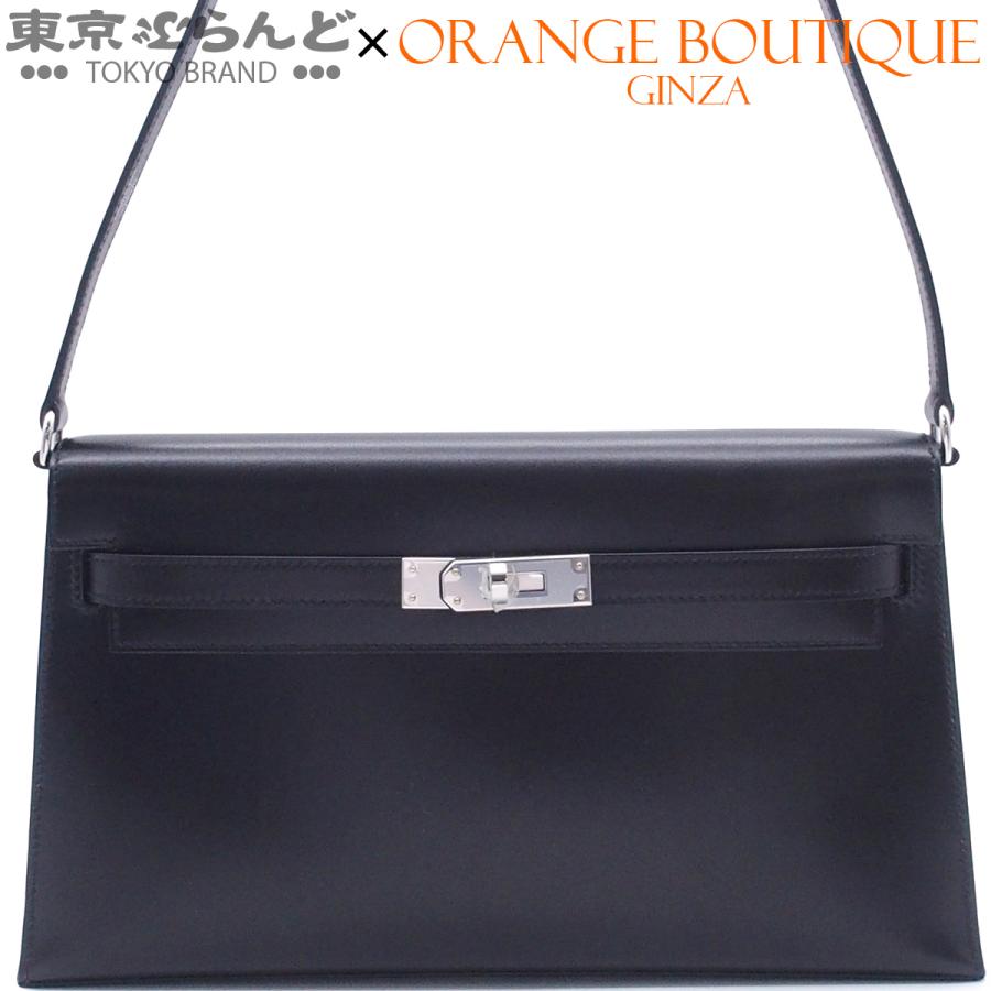 HERMES（エルメス） ケリーエラン K刻印 ブラック シルバー金具