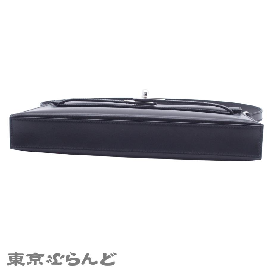 HERMES（エルメス） ケリーエラン K刻印 ブラック シルバー金具