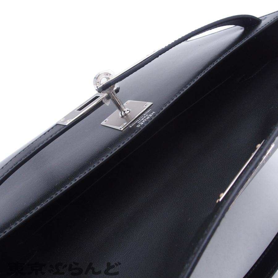 HERMES（エルメス） ケリーエラン K刻印 ブラック シルバー金具