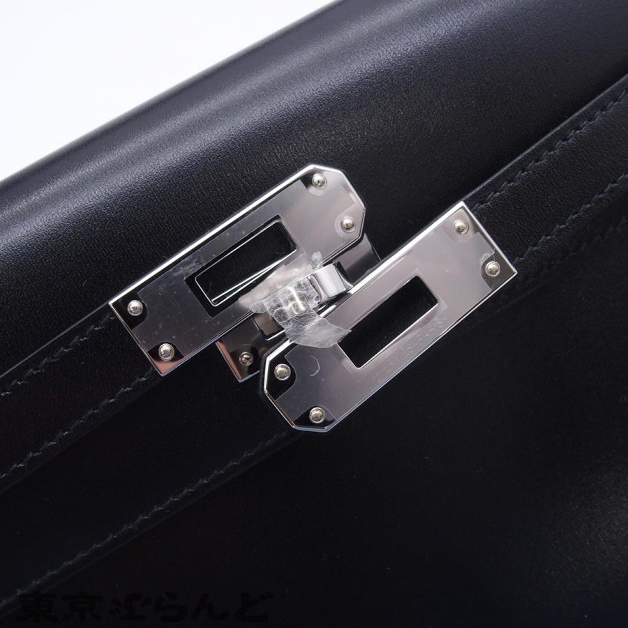 HERMES（エルメス） ケリーエラン K刻印 ブラック シルバー金具