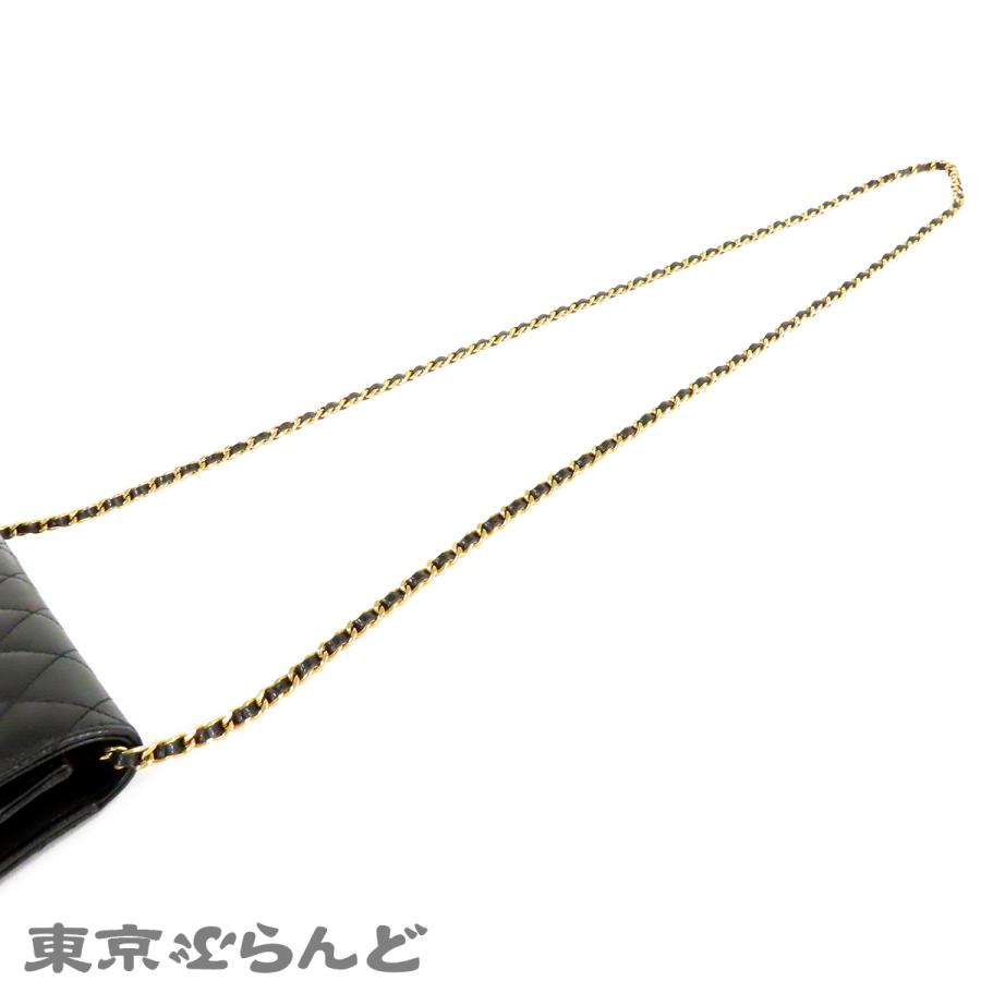 CHANEL（シャネル） チェーンウォレット 長財布 ブラック 黒 ゴールド