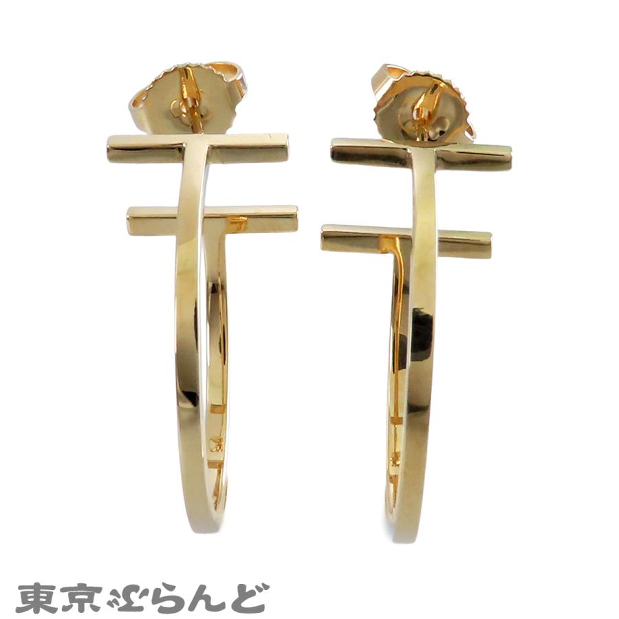 TIFFANY&Co. ティファニー フープ ピアス K18YG 750YG TIFFANY&Co.（ティファニー） TIFFANY&Co. Tフープピアス イエロー