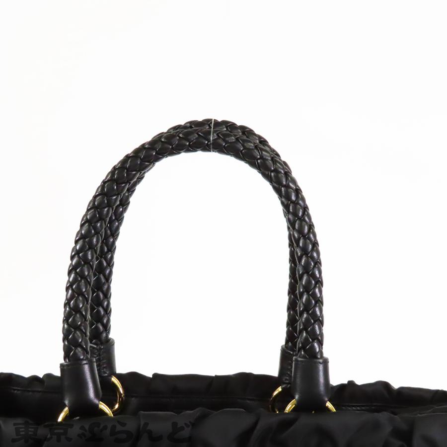 PRADA（プラダ） リボン ギャザーバッグ BN1970 NERO ブラック 黒
