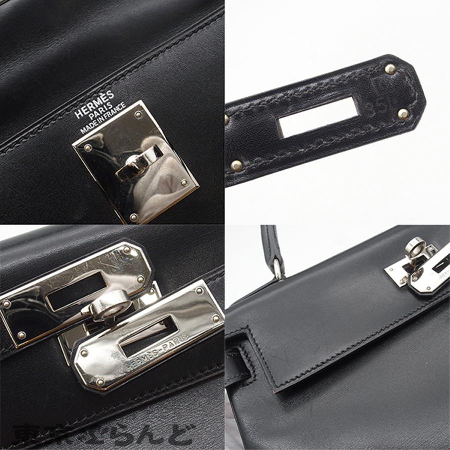 HERMES（エルメス） ケリー28 □C刻印 ブラック シルバー金具 ボックス
