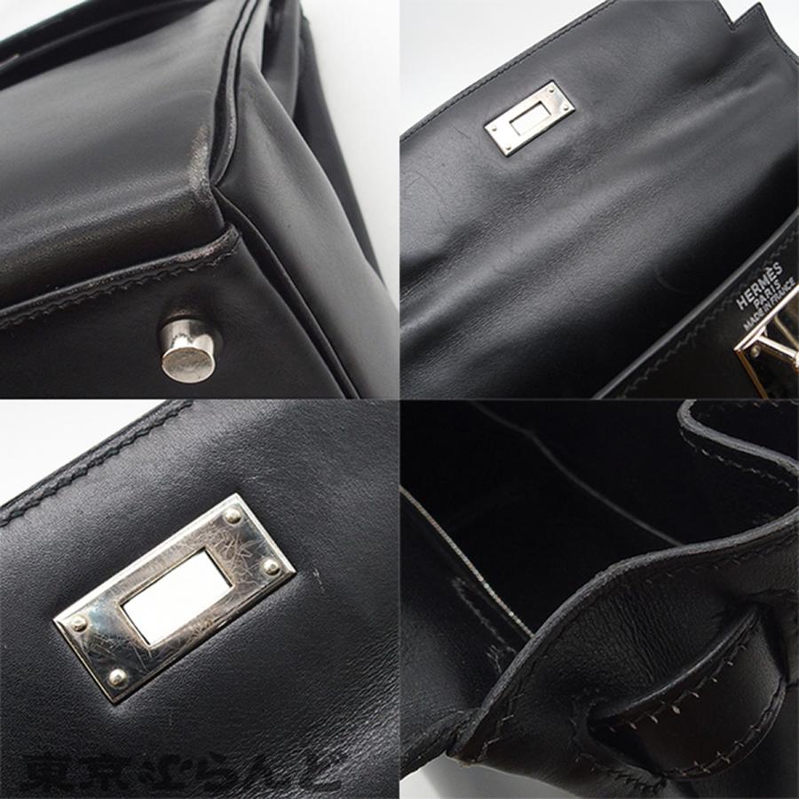 HERMES（エルメス） ケリー28 □C刻印 ブラック シルバー金具 ボックス