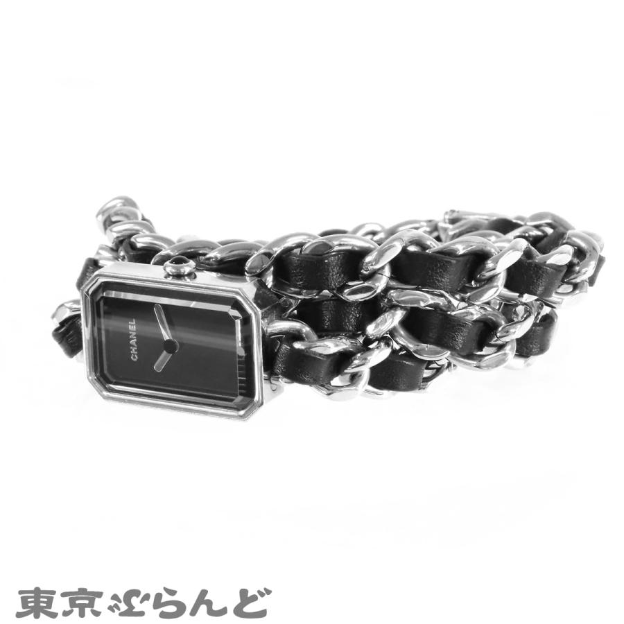 シャネル CHANEL プルミエール Mサイズ レディース 腕時計 ブラック CHANEL（シャネル） プルミエール H3749 ブラック SS レザー トリプル