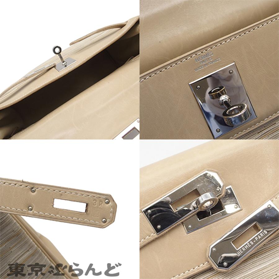 HERMES（エルメス） ケリー28 □F刻印 ベージュ シルバー金具