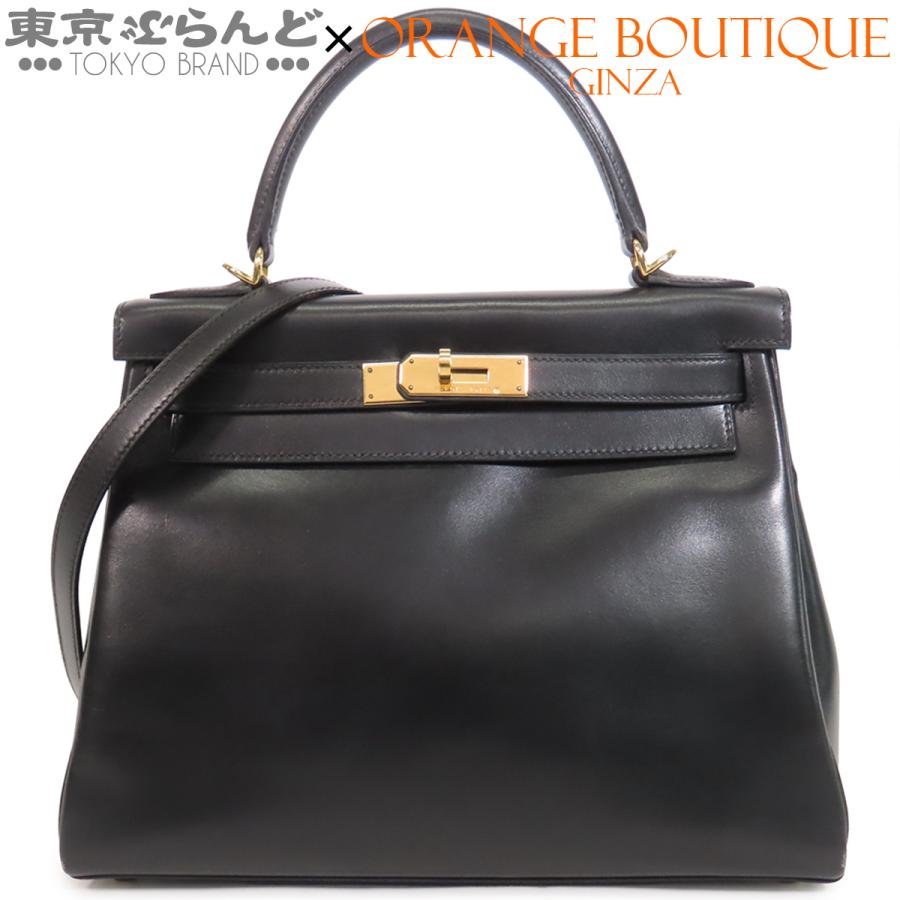HERMES（エルメス） ケリー 28 □F刻印 ブラック 黒 ゴールド金具