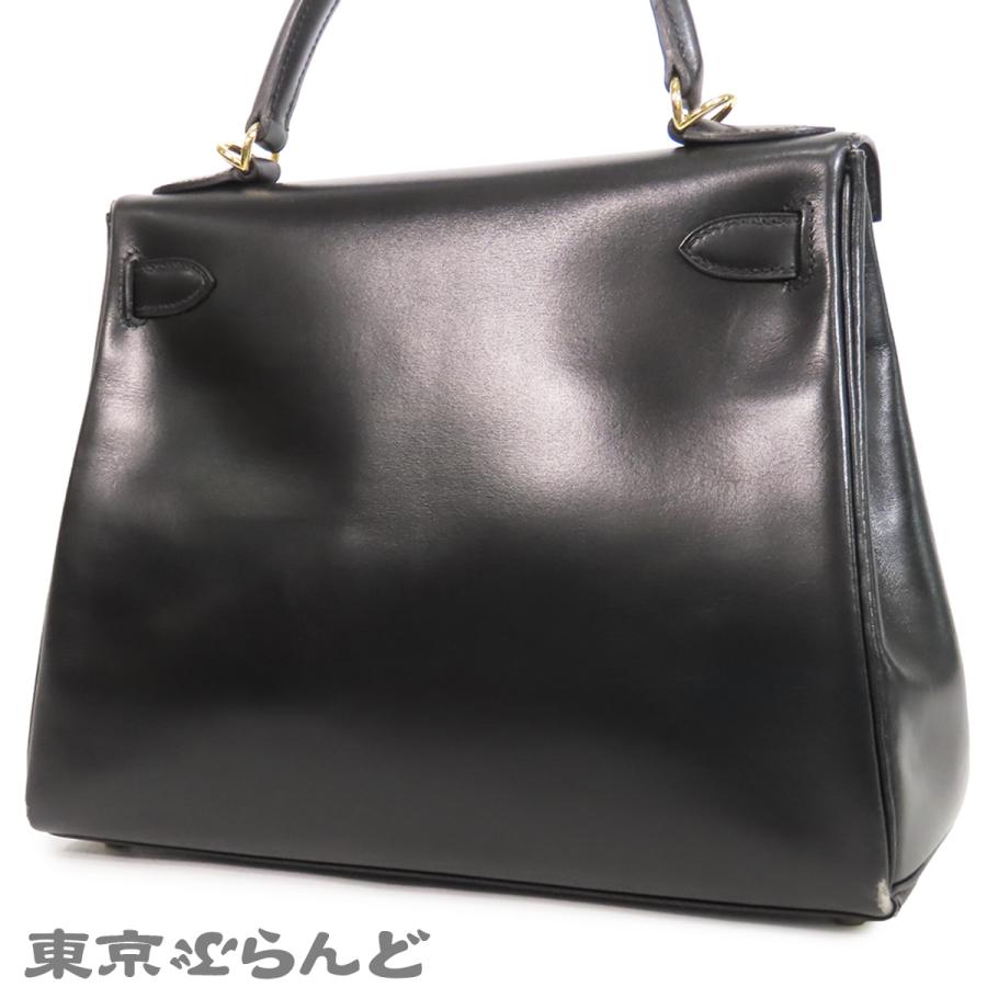 HERMES（エルメス） ケリー 28 □F刻印 ブラック 黒 ゴールド金具