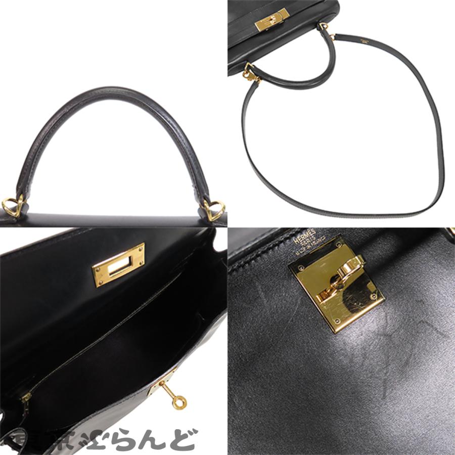 HERMES（エルメス） ケリー 28 □F刻印 ブラック 黒 ゴールド金具